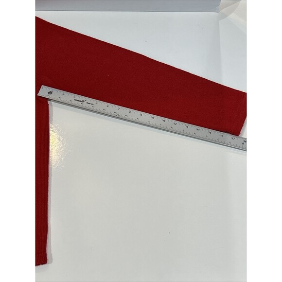 Allison Daley Cardigan Women's M Full Zip Red Christmas Sweater Snow Flakes - Picture 12 of 12